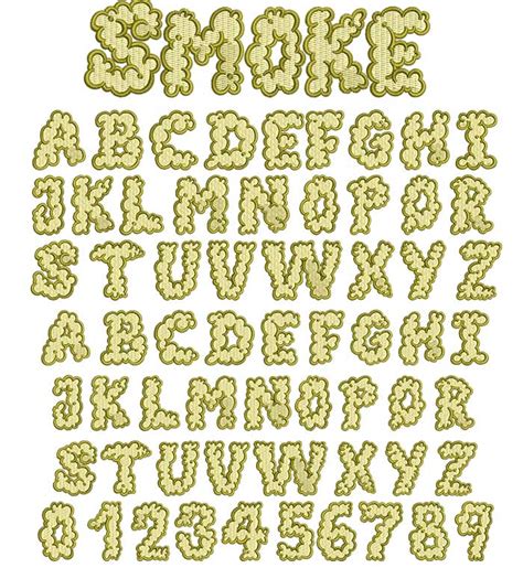 ESA Embroidery Font: Smoke 2 Color 35mm