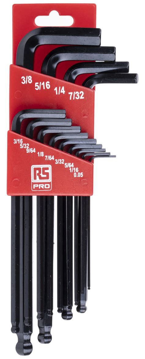 Rs Pro Rs Pro Piece L Shape Imperial Hex Key Set In