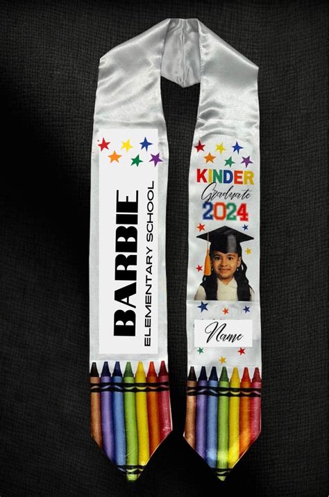 kindergarten graduation stole custom stole graduation etsy