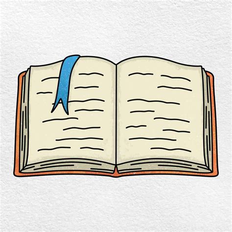 Book Drawing (easy) - HelloArtsy