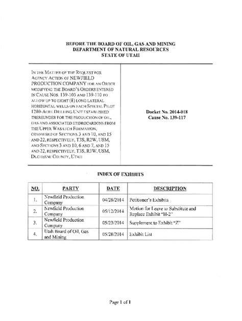 Fillable Online Fs Ogm Utah Notice Of Hearing Before The Board Of Oil