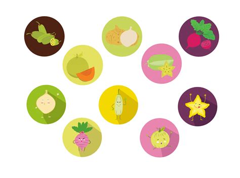 Fruits Cartoon Icon Vector Bundle By Printables Plazza TheHungryJPEG