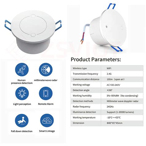 Tuya Wifi Zigbee Radar Human Presence Detector Light Luminosity Sensor