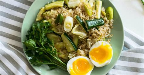 Recette Salade De Riz Courgette Et Oeuf Mollet Marie Claire