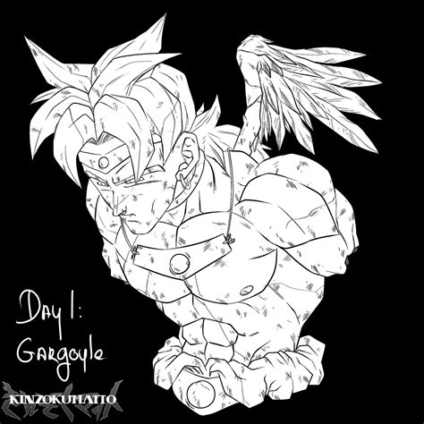 KinzokuMatto きんぞくマット on Twitter Brolytober Day 1 Gargoyle Broly