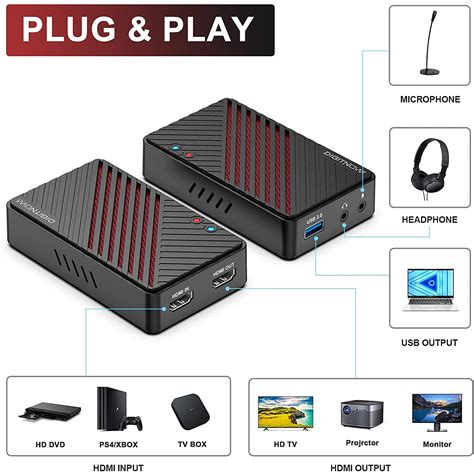 Digitnow K Video Capture Card Hdmi To Usb Live Gamer Capture Card