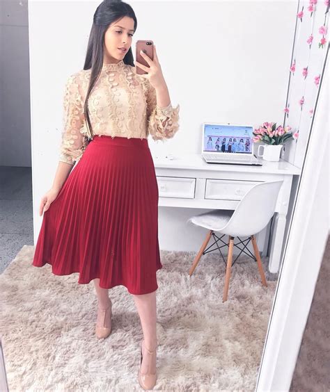 Bom Dia Blusa Tule Nude R Saia Midi Plissada Marsala R Para Mais Informa Es