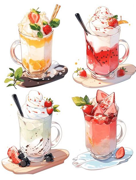 Pin By Irina Z On Watercolor In 2023 Food Cartoon Food Sketch Food Art