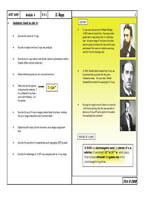 5.4.1 X-Rays | PDF | X Ray | Electron