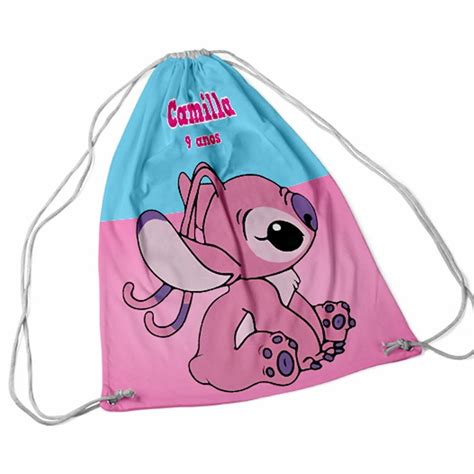 Mochila Angel Stitch Stit Lembrancinha de Aniversário Elo7