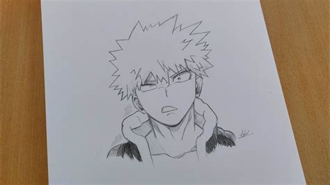 How To Draw Katsuki Bakugo From My Hero Academia Step By Step Drawing Part 1 Youtube