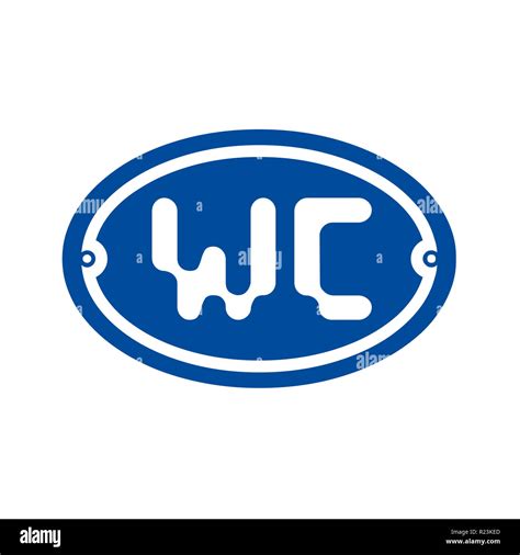 Sign of wc on a white background Stock Photo - Alamy