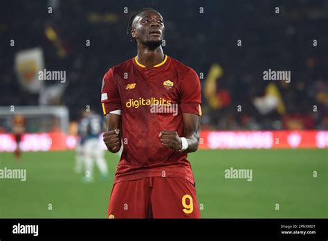 Rome Lazio 20th Apr 2023 Tammy Abraham Of AS Roma During The Uefa