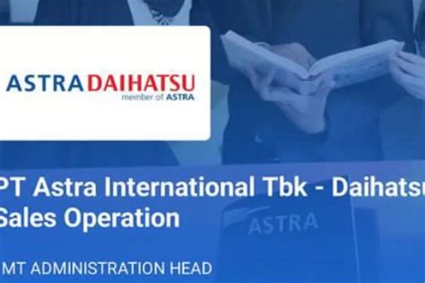 Lowongan Kerja Pt Astra International Tbk Daihatsu Sales Operation