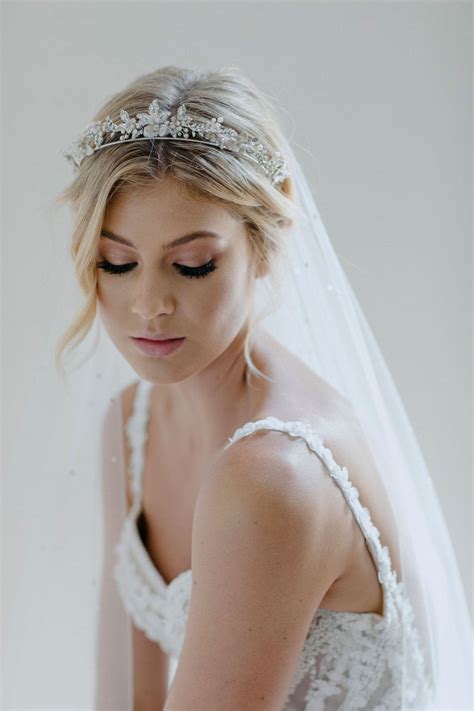 Wedding Tiara Veil Crystal Headpiece Wedding Crystal Wedding Tiaras