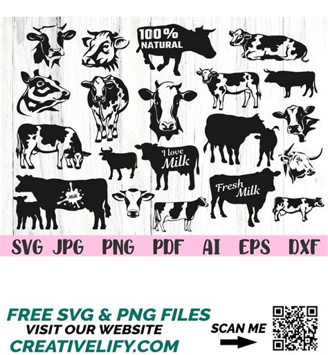 Cow Silhouette Svg Cow Svg Cow Face Svg Cute Cow Svg Svg Fil - Inspire ...