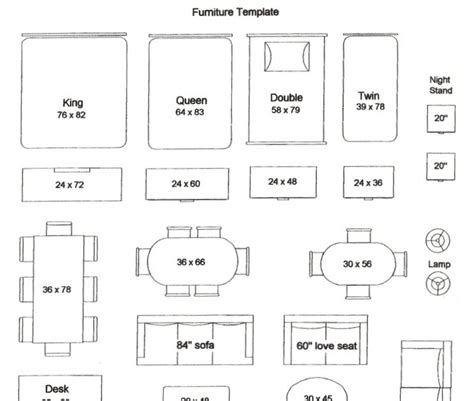 Printable Scale Furniture Templates Printable Templates Free