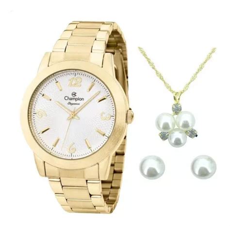 Kit Champion Para Mujer Reloj Original Chapado En Oro Color De Fondo