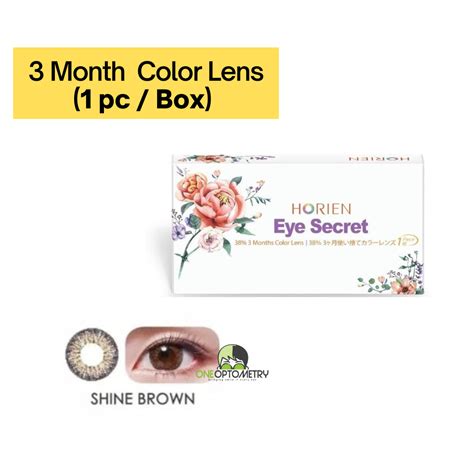 Horien 3 Month Color Contact Lens Shine Brown Kedai Cermin Mata One