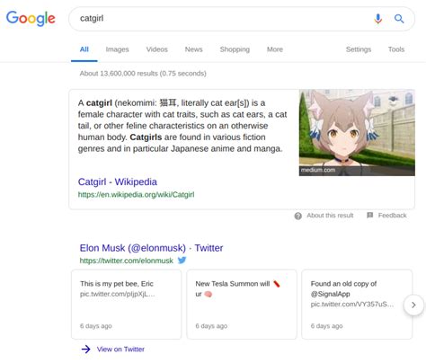 Elon Musk shows up when searching catgirl. : r/Animemes