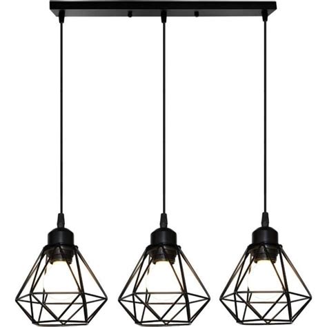 Lustre Suspension Industrielle M Tal Forme Diamant Luminaires