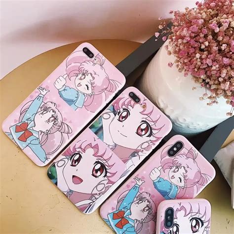 Pcs Lot Japan Cute Sailor Moon Chibiusa Pink Soft Tpu Slim Full Cover