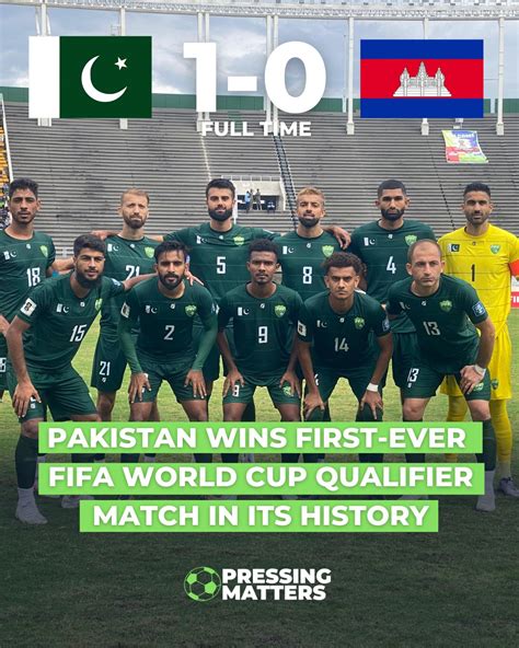 Pakistan Claims First Win In Fifa World Cup Qualifiers History