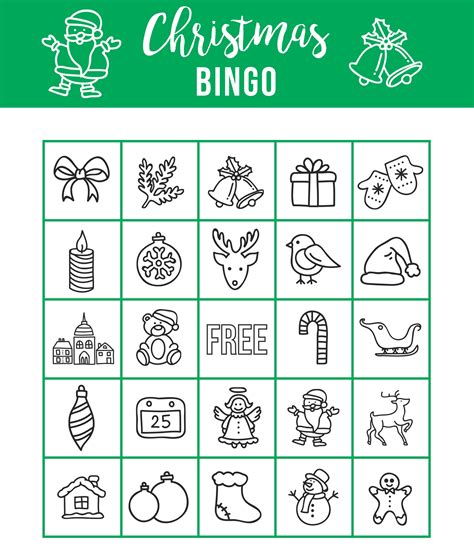 25 Free Printable Christmas Bingo Cards