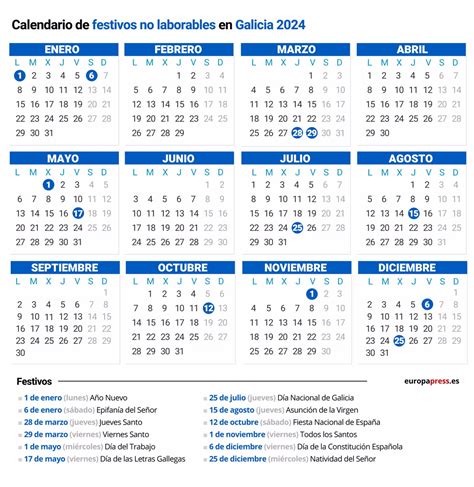 Calendario Laboral 2024 Galicia Image To U