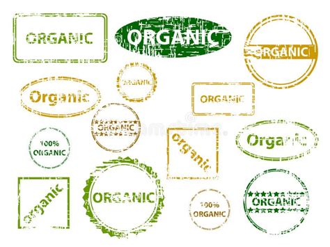 Set Of Stamps For Organic Food Stock Vector Illustration Of Internet