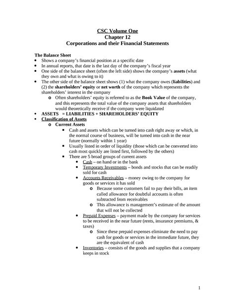 CSC Volume 1 Ch 12 Lecture Notes 12 CSC Volume One Chapter 12