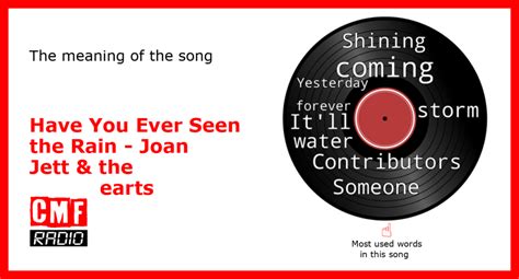 The Story And Meaning Of The Song Have You Ever Seen The Rain Joan Jett And The Blackhearts