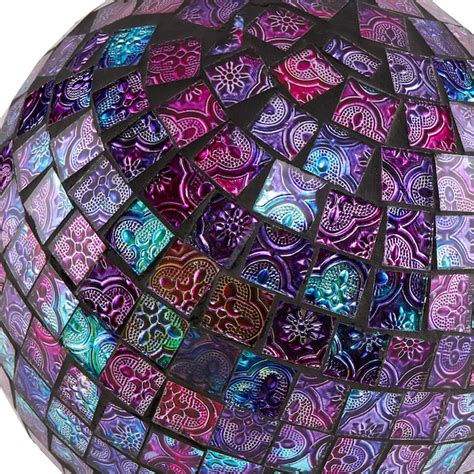 Alpine Corporation 10 In Diameter Purple Blown Glass Gazing Ball In The Gazing Balls And Stands