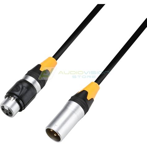 Adam Hall Cables K 4 DMF 0050 IP 65 DMX AES EBU Cable 3 Pol XLR Male