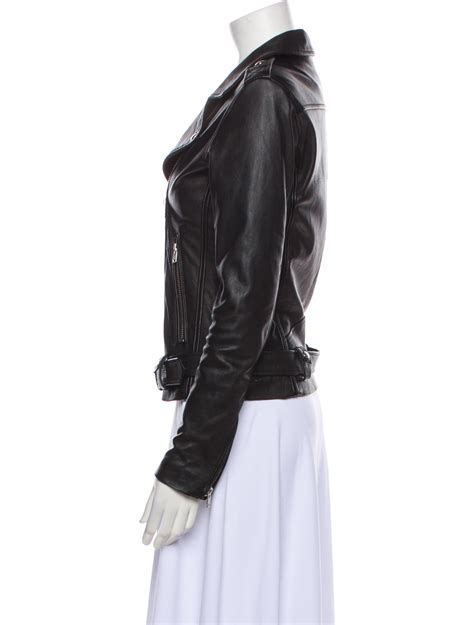 Iro Lamb Leather Biker Jacket Black Jackets Clothing Wir