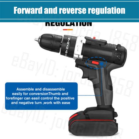 48v Brushless Heavy Duty Cordless Drill Impact Driver Kit Hammer 2