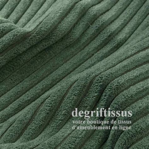 Tissu Ameublement Velours Grosse C Te Vert Degriftissus