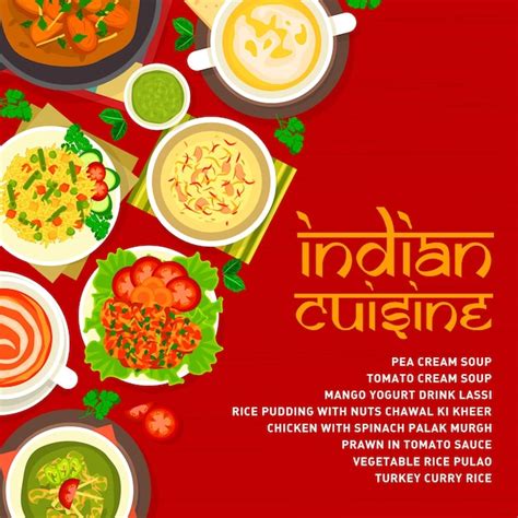 Premium Vector Indian Cuisine Menu Cover Template