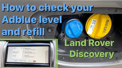 How To Check Your Adblue Level And Range Land Rover Discovery Sport How