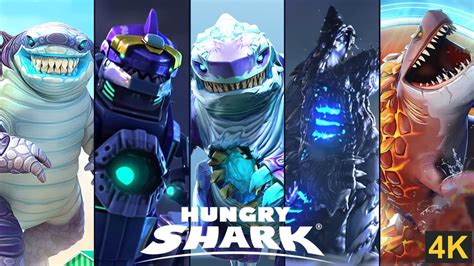 All Godzilla Movie And Trailer In Hungry Shark And Hungry Dragon [4k] Shin Sharkjira Mecha