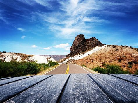 scenic view  mountain road  blue sky  stock photo