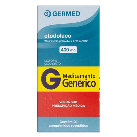 Etodolaco 400mg 20 Comprimidos Germed genérico