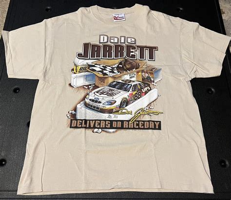 Vtg Chase Authentics Xl Dale Jarrett Ups Delivers On Raceday Racing T