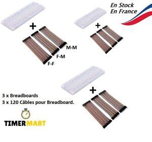 120 Câbles Dupont Breadboard Plaque d essais 830 points ARDUINO