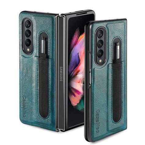 New 2021 Samsung Galaxy Z Fold 3 Case Cover Vintage Pu Leather Luxury