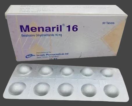 Menaril 16 Mg Tab Masa Pharma