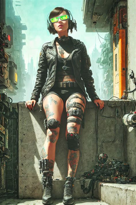 Cyberpunk Girl Netrunner By Castleforge On Deviantart