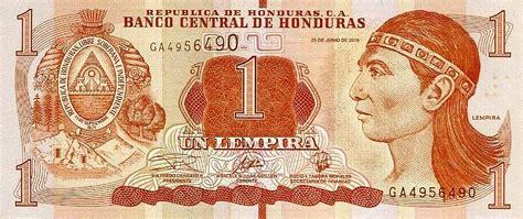 Honduras New Sig Date 20 06 2019 1 Lempira Note B344d Confirmed