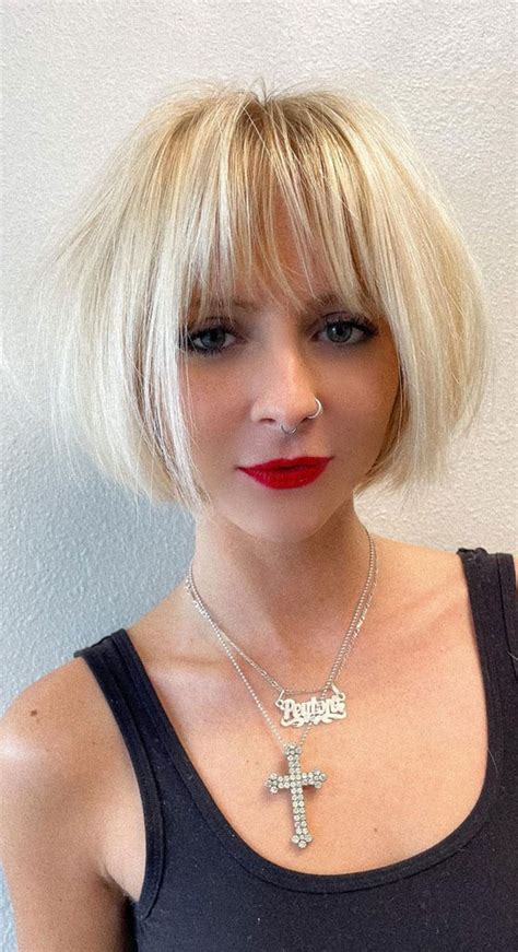 30 Cute Fringe Hairstyles For Your New Look Textured And Chic Bob