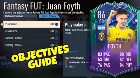 HOW TO COMPLETE FOYTH OBJECTIVES FAST 86 Rated Fantasy FUT Juan